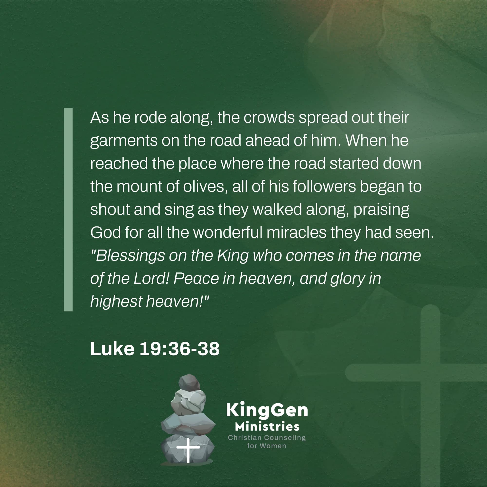 Scripture encouragement shared by KingGen Ministries
